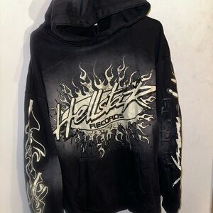 Hellstar Black and White Graphic Hoodie